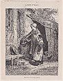 Charity in the Village, from "Le Magasin Pittoresque", Charles Jacque  French, Relief print (Comte process)
