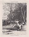 A Scene in the Woods, from "Le Magasin Pittoresque", Charles Jacque  French, Wood engraving