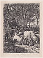The Shepherd, from "Le Magasin Pittoresque", Charles Jacque French, Wood engraving