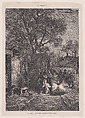 La Veillée, from "Le Magasin Pittoresque", Charles Jacque French, Wood engraving