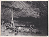 The Fisherman, Rainy Weather, Charles Jacque French, Lithograph