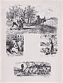 April, from  "Album of Rustic Subjects", Charles Jacque  French, Wood engraving