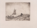 The Little Marine -- Souvenir of Medway, Félix-Hilaire Buhot French, Etching; prior to first state (?) of six