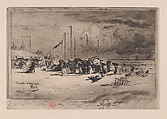 A Squall at Trouville, Félix-Hilaire Buhot French, Etching, aquatint, and roulette; fourth of seven states