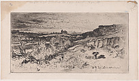 Saint-Michel à L'Estre, Félix-Hilaire Buhot French, Etching, roulette, drypoint, and aquatint on laid paper; fourth state of five