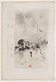 A Jetty in England, Félix-Hilaire Buhot French, Drypoint and roulette; first state of eight