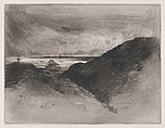 The Cliff - Bay of Saint-Malo, Félix-Hilaire Buhot French, Etching, drypoint, roulette, and aquatint with white highlights or scraping; third state of five