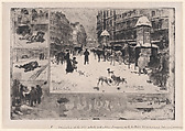 Winter in Paris, or Snow in Paris, Félix-Hilaire Buhot French, Etching, roulette, aquatint, sulphur tint, drypoint, and soft-ground etching; third state of nine