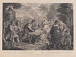 Jacob and Esau, after Etienne Jeaurat, Michel Aubert  French, Etching