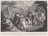 Laban Searching for his Gods, after Etienne Jeaurat, Michel Aubert  French, Etching