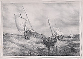 Return to the Port, Eugène Isabey  French, Lithograph; third state of three