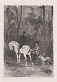 Chasseurs, John-Lewis Brown  French, Aquatint