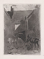 Cour de Caserne, John-Lewis Brown  French, Aquatint