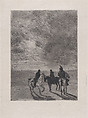 Mounted soldiers, John-Lewis Brown  French, Etching