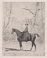 Woman on horseback, John-Lewis Brown  French, Etching