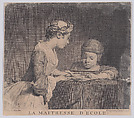 The Schoolmistress, Bernard Lepicié French, Etching and engraving