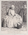 Little Girl with Cherries, Charles Nicolas Cochin I  French, Etching; first state of two