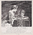 The School Mistress, Bernard Lepicié French, Engraving; first state of three