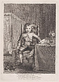 Boy Sitting on a Chair Holding a Shuttlecock, Jean Siméon Chardin French, Etching