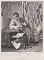 The Antiquarian, Pierre Louis Surugue French, Engraving; second state of two