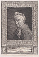 Self-portrait, Justus Chevillet German, Engraving