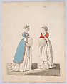 Gallery of Fashion, vol. V: April 1, 1798 - March 1 1799, Nicolaus Heideloff (German, Stuttgart 1761–1837 The Hague), Illustrations: etching and engraving (hand colored)