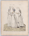 Gallery of Fashion, vol.II: April 1 1795 - March 1, 1796, Nicolaus Heideloff (German, Stuttgart 1761–1837 The Hague), Illustrations: etching and engraving (hand colored}