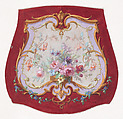 Design for a Chair Seat Cover with Floral Motifs, Anonymous, French, 19th century  French, Watercolor