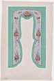 Design for a Valance with Floral Motifs, Anonymous, French, 19th century  French, Watercolor