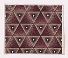 Textile Design with a Seamless Pattern of Alternating Triangles Decorated with Pearls, Anonymous, Alsatian, 19th century  Alsatian, Gouache
