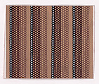 Textile Design with Vertical Stripes of Pearls and Honeycomb Pattern Over a Flat Ground, Anonymous, Alsatian, 19th century Alsatian, Gouache