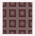 Textile Design with a Checked Pattern of Intersecting Honeycomb Lines and Vertical Stripes of Pearls, Anonymous, Alsatian, 19th century Alsatian, Gouache