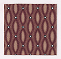 Textile Design with Alternating Vertical Rows of Pearls and Lens Shapes over a Stippled Background, Anonymous, Alsatian, 19th century  Alsatian, Gouache
