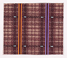 Textile Design with Tartan Background and Vertical Stripes, Anonymous, Alsatian, 19th century Alsatian, Gouache
