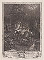La Soirée des Thuileries, Pierre Antoine Baudouin  French, Engraving