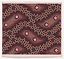 Textile Design with Alternating Stylized Leaves with Rosettes over a Background of a Honeycomb Pattern with Pearls, Anonymous, Alsatian, 19th century  Alsatian, Gouache
