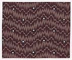 Textile Design with Undulating Horizontal Zig-Zagging Lines and Alternating Rows of Lozenges, Anonymous, Alsatian, 19th century  Alsatian, Gouache