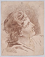 Head of a Young Man, Gilles Demarteau  French, Crayon-manner etching printed in red ink