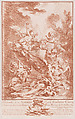 Allégorie pour la commémoration d'un mariage, Gilles Demarteau  French, Crayon-manner etching printed in red ink