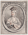 Musicienne, Gilles Demarteau French, Crayon-manner etching printed in black and red ink