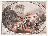 The Four Times of Day: L'Après Midi, Gilles Demarteau  French, Etching