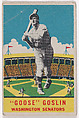 "Goose" Goslin, Washington Senators, DeLong Gum Company, Boston, Massachusetts  American, Commercial color lithograph