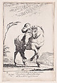 Plate 18: Cacasenno on horseback, from "Bertoldo, Bertoldino, and Cacasenno", Giuseppe Maria Crespi  Italian, Etching