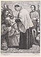 Holy Eucharist, from "The Seven Sacraments", Johann Anton Riedel  Swiss, Etching