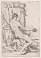 Seated woman facing right, Giuseppe Diamantini  Italian, Etching
