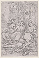 Five muses and a seated river god, Giuseppe Diamantini  Italian, Etching