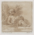 Saint John the Baptist with a lamb, Stefano Mulinari  Italian, Etching