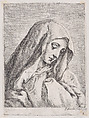 Head of the Madonna, Josef Ferdinand Fromiller  German, Etching