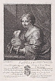 Phyllis holding a lamb, Heinrich Sintzenich  German, Stipple engraving