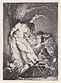 Saint Sebastian, Giovanni David Italian, Etching; first state of two